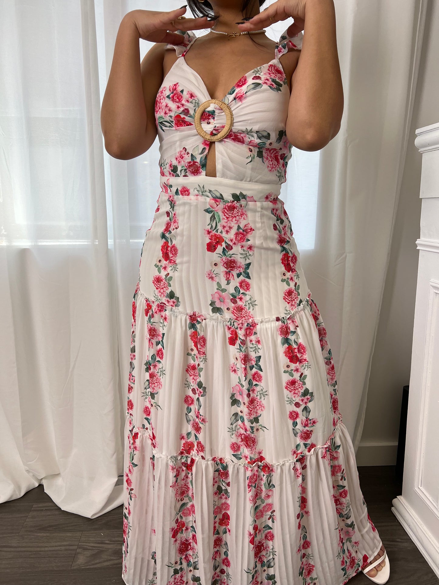 Sleeveless Floral Maxi Dress